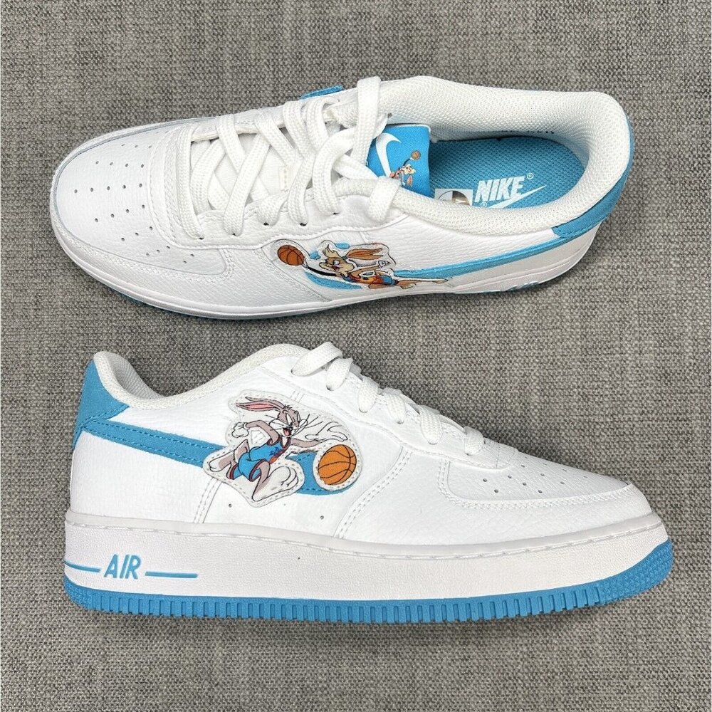 Nike Air Force 1 (GS) "Space Jam Hare" White DM3353-100 Size 6.5Y / Women's 8